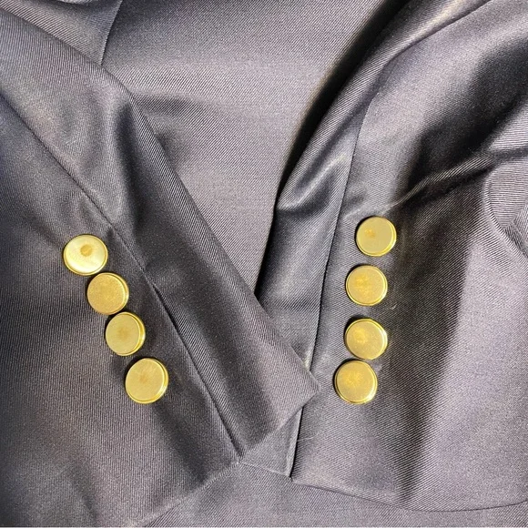 Tom James Royal Classic Custom Tailored Navy Blue single-breasted suit blazer, S - Picture 9 of 9